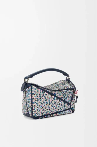 Puzzle 10 Confetti Tasche aus klassischem Kalbsleder Multicolor