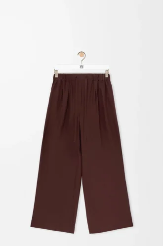 Pyjama-Hose aus Seide in Burgunderrot