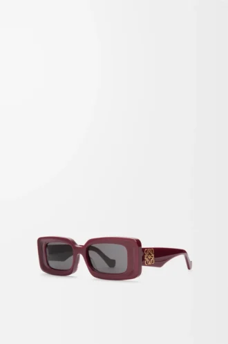 Rechteckige Sonnenbrille Burgunderrot