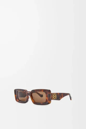 Rechteckige Sonnenbrille Havana