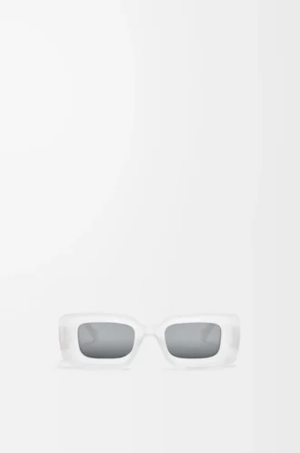 Rechteckige Sonnenbrille White