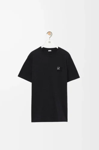 Regular Fit T-Shirt aus Baumwolle in Anthrazit