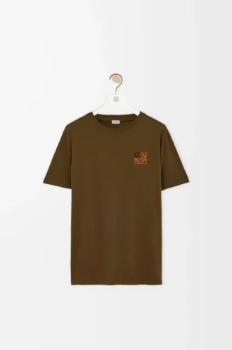 Regular Fit T-Shirt aus Baumwolle in Khaki Green