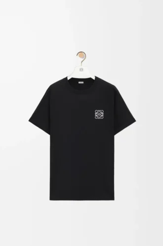 Regular Fit T-Shirt aus Baumwolle in Schwarz