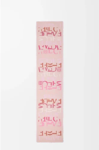 Schal aus einer Mischung aus Wolle, Seide und Kaschmir Pink Multitone