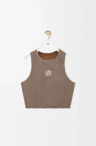 Tanktop aus Funktionsjersey Braun/Pink Tanktop aus Funktionsjersey Braun/Pink